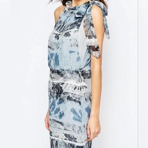 𝅺Reiss Ezra Maxi Dress in Mixed Print by ASOS With Back Opening Size: 4